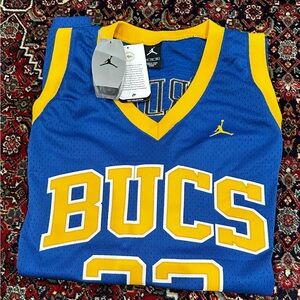 NIKE MICHAEL JORDAN 1980 BUCS  #23  JERSEY. TALENTED AND GIFTED.NWT